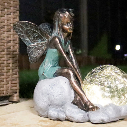 Resin Fairy With Solar Bubble Light