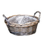 Antique Wash Willow Display Tray With Plastic Lining