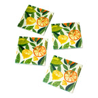 Set Of 4 Light Citrus Fruits Coasters