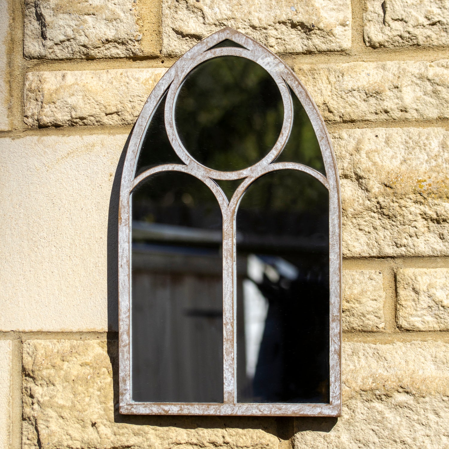Gothic Arch Garden Mirror