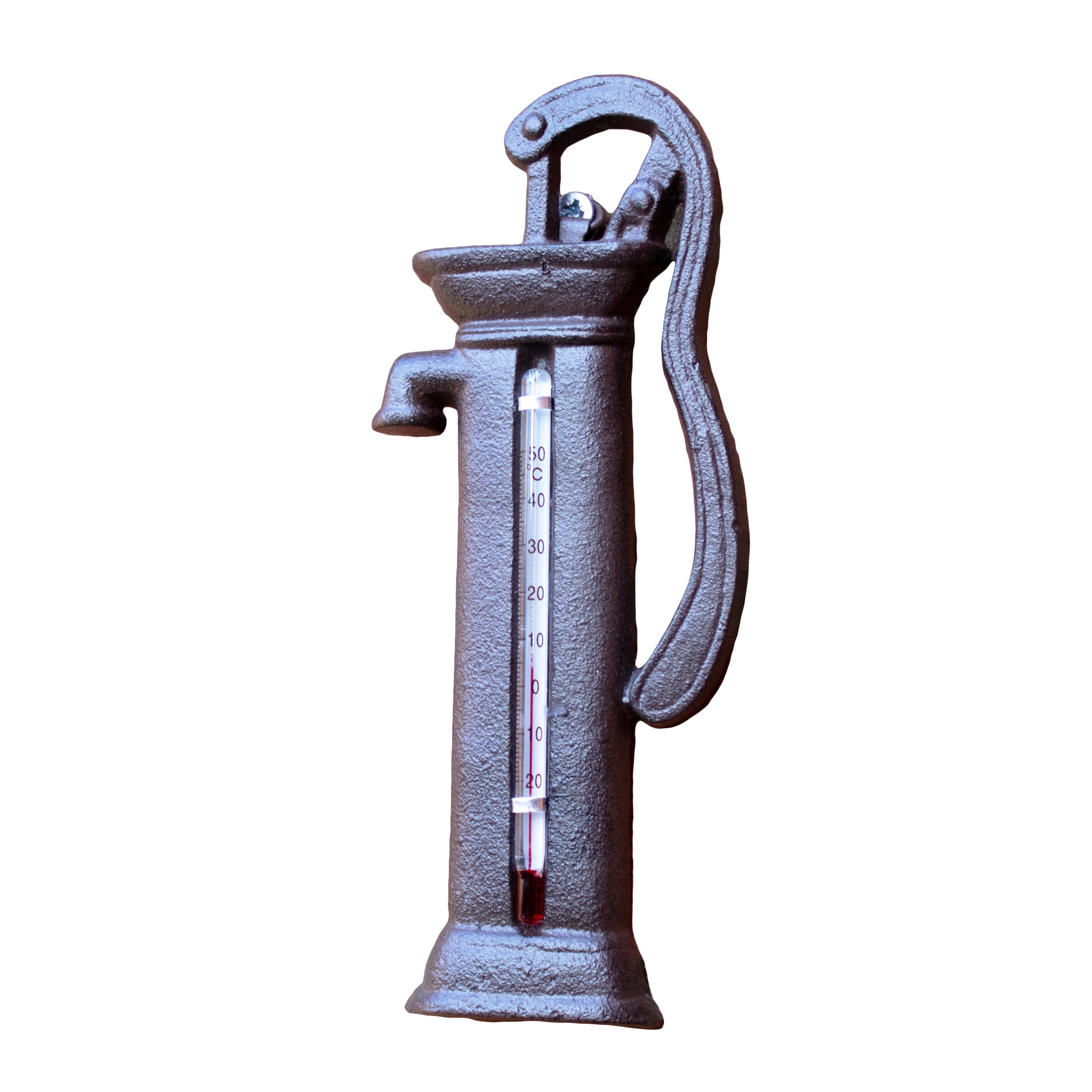 Gießkannen-Wandthermometer aus Gusseisen für den Außenbereich, 16 cm