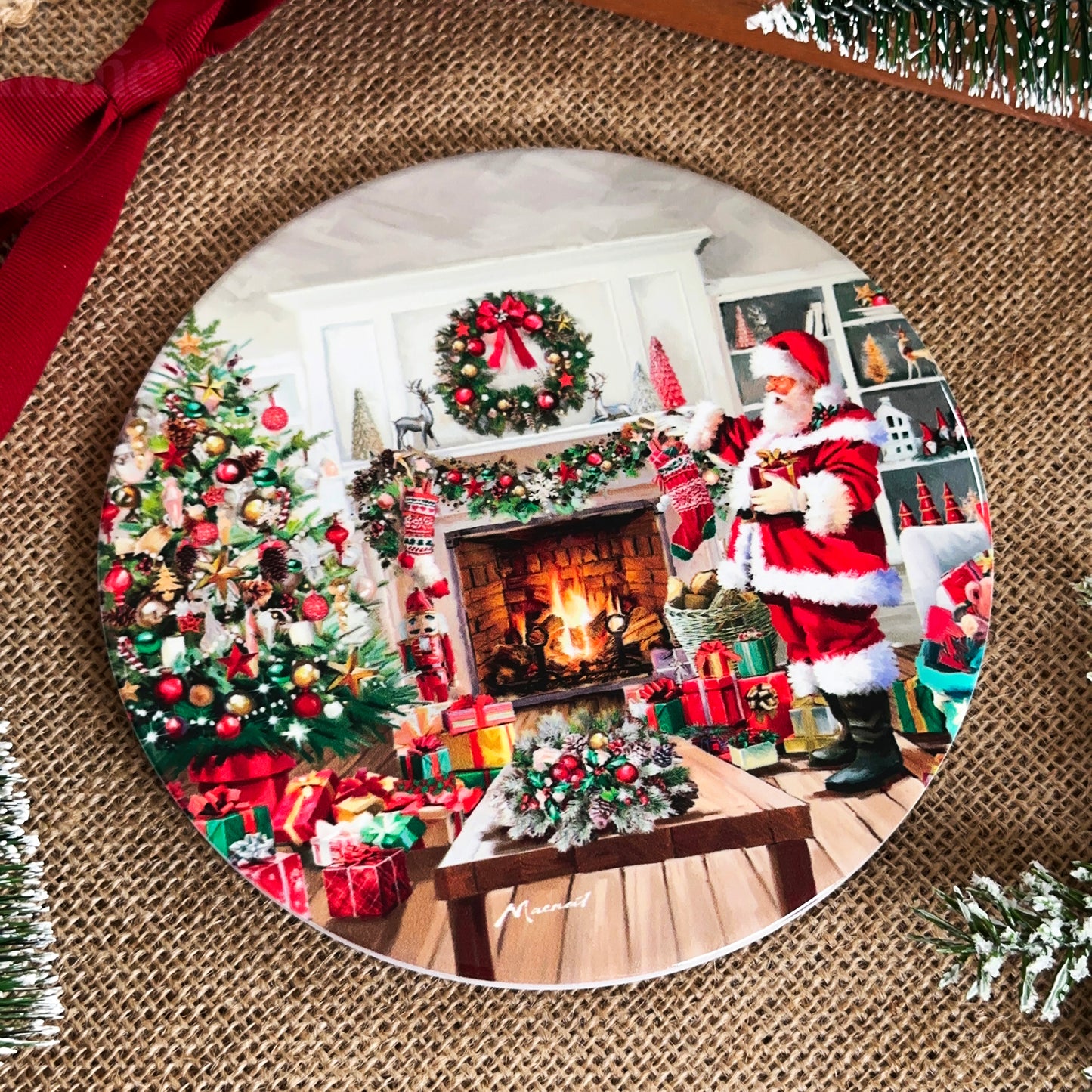 Ceramic Santa Claus Trivet