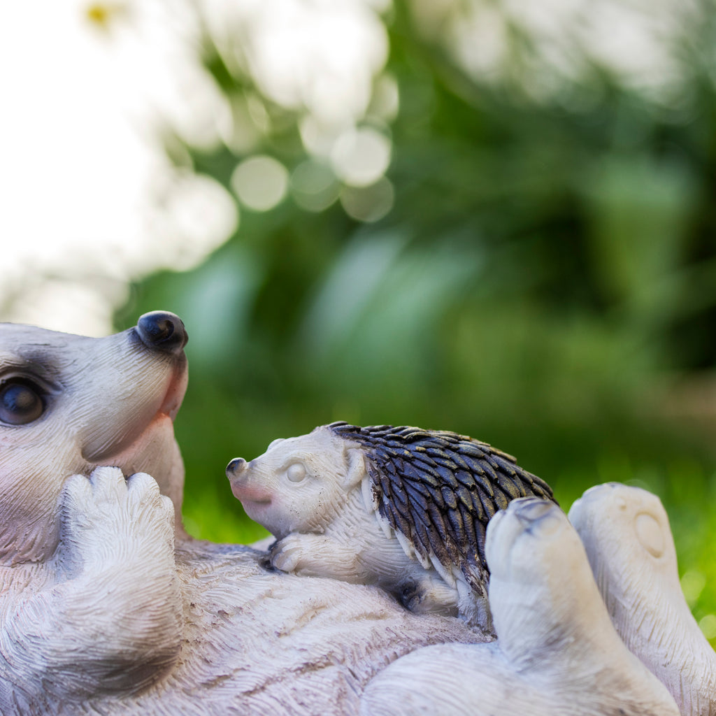 Hedgehog & Cub Garden Ornament