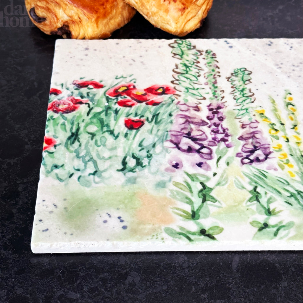 Marmor-Blumen-Splash-Sharing-Board