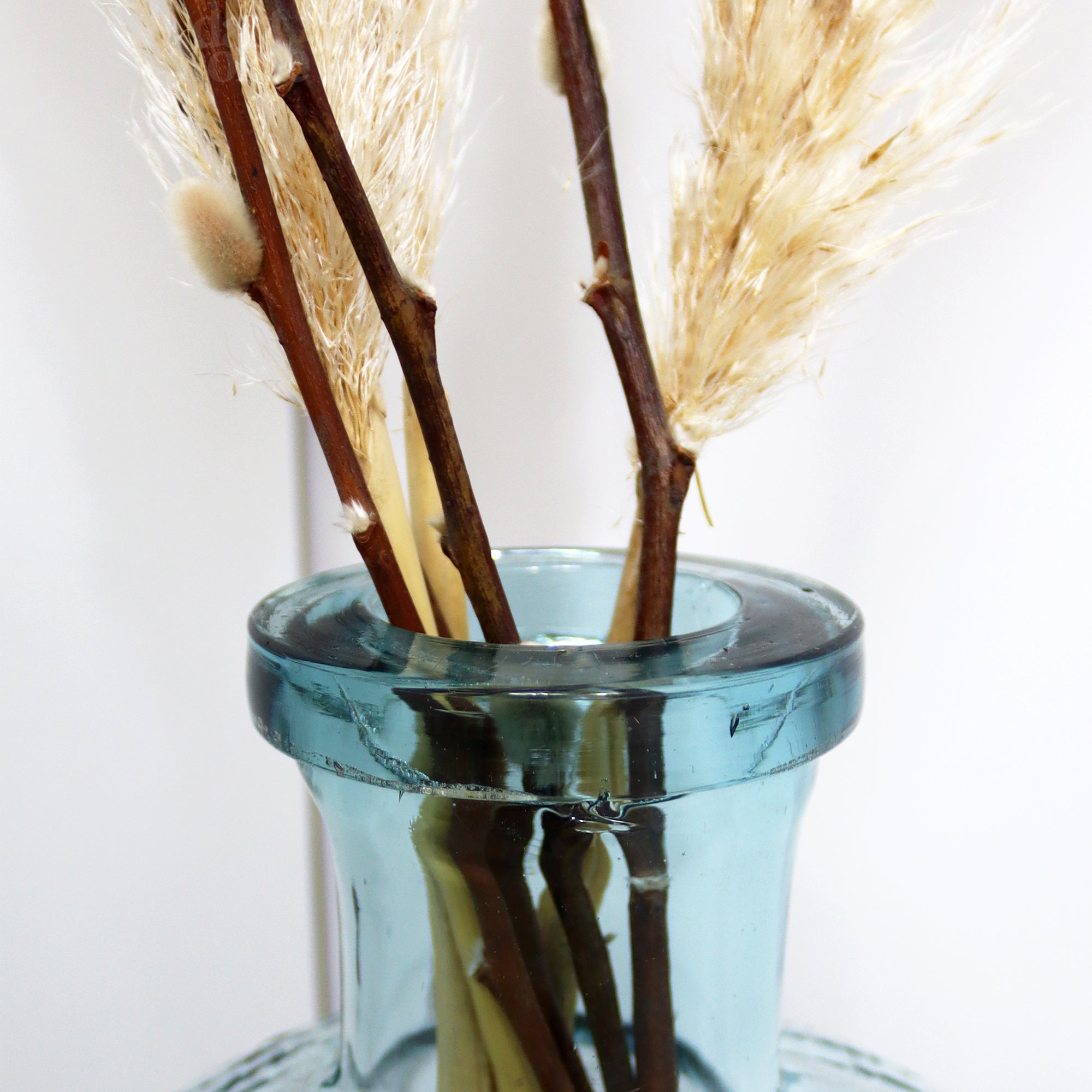Tall Recycled Glass Dimple Vase