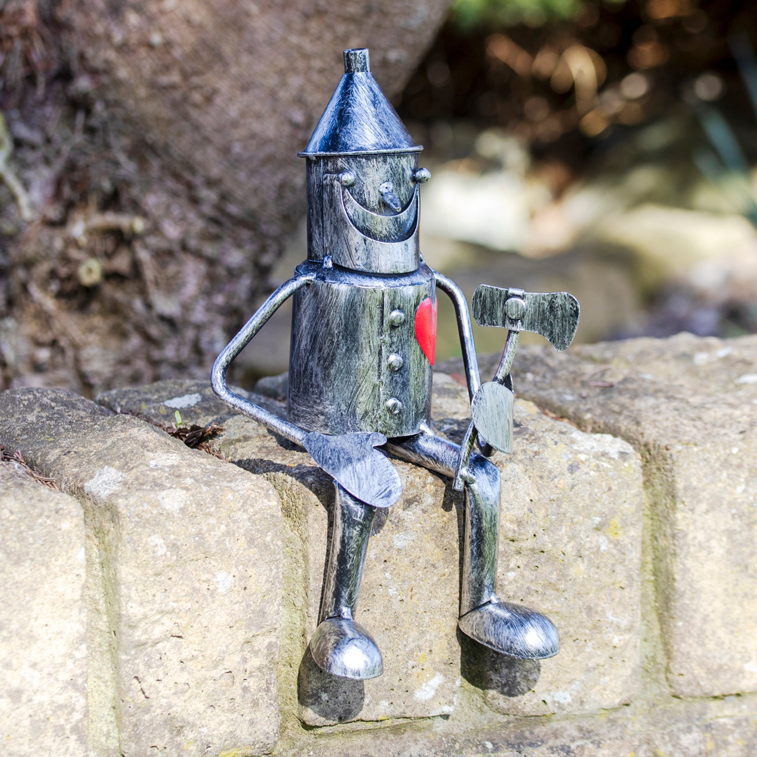 Sitting Tin Man Garden Ornament