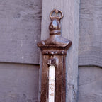 Cast Iron Water Fountain Garden Thermometer