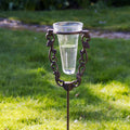 Cast Iron Scroll Garden Stake Rain Gauge