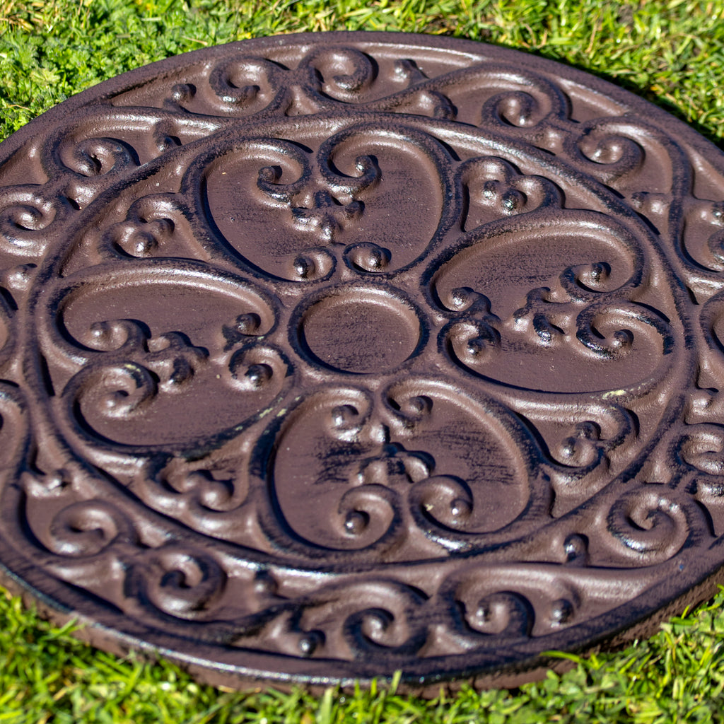 Classic Scroll Cast Iron Stepping Stone