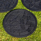 Set Of 3 Round Insect Rubber Stepping Stones