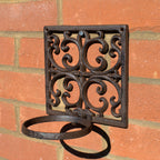 Lattice Cast Iron Single Wall Plant Pot Holder
