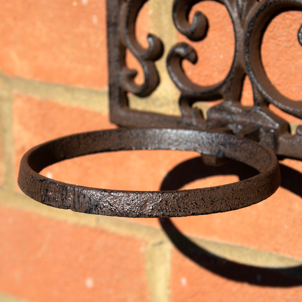 Lattice Cast Iron Single Wall Plant Pot Holder