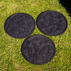Set Of 3 Round Insect Rubber Stepping Stones