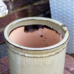 Grey Glaze Ceramic Plant Pot & Saucer