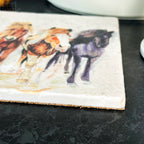 Handmade Marble Pony Club Trivet