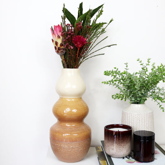 Tall Reactive Glaze Sandstone Vase