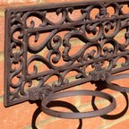 Lattice Cast Iron Triple Wall Plant Pot Holder