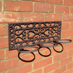 Lattice Cast Iron Triple Wall Plant Pot Holder