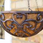 Scroll Cast Iron Hayrack Hanging Basket Planter