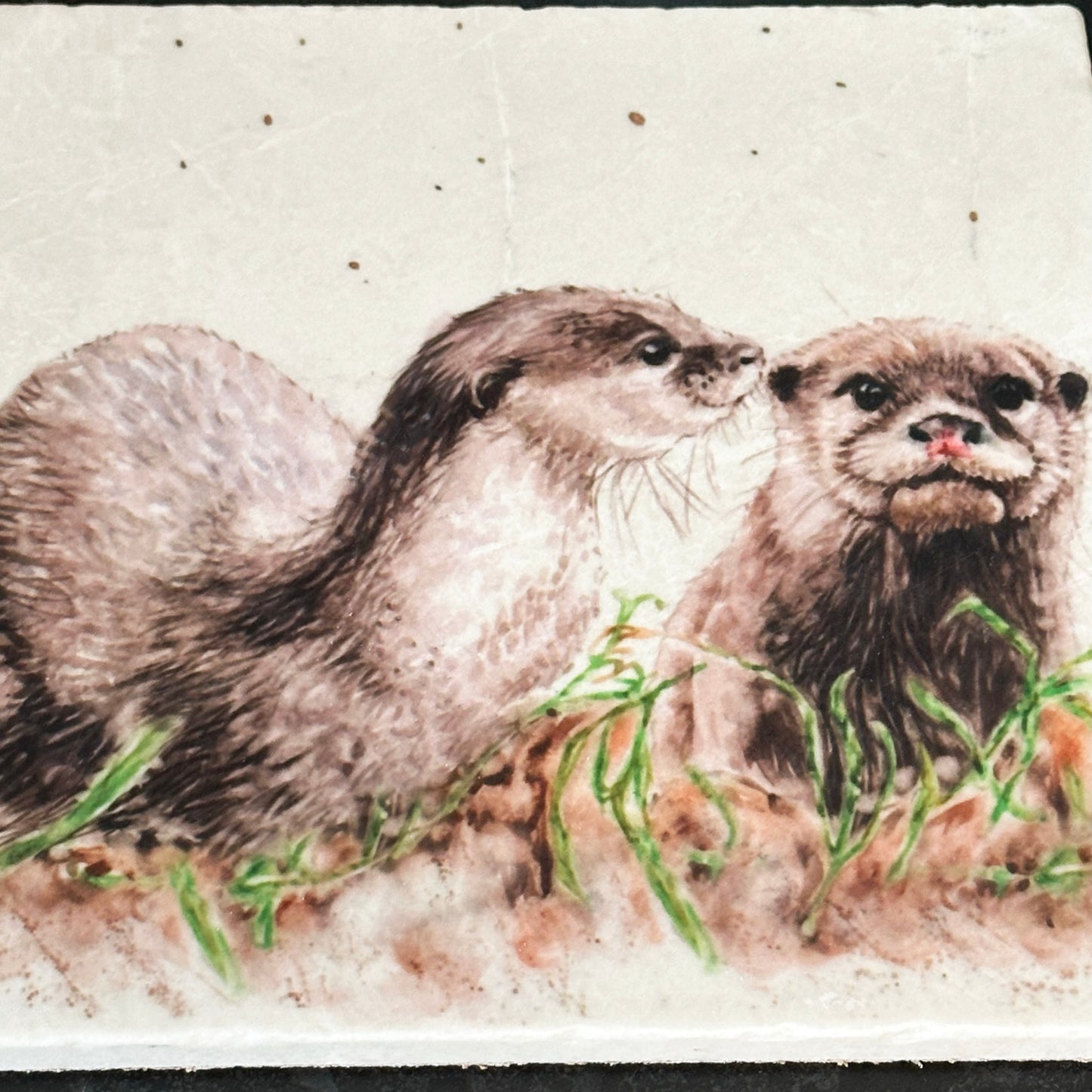 Marble Otter Tales Trivet