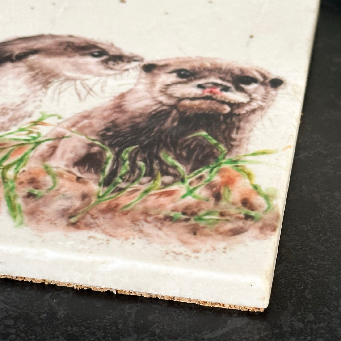 Marble Otter Tales Trivet