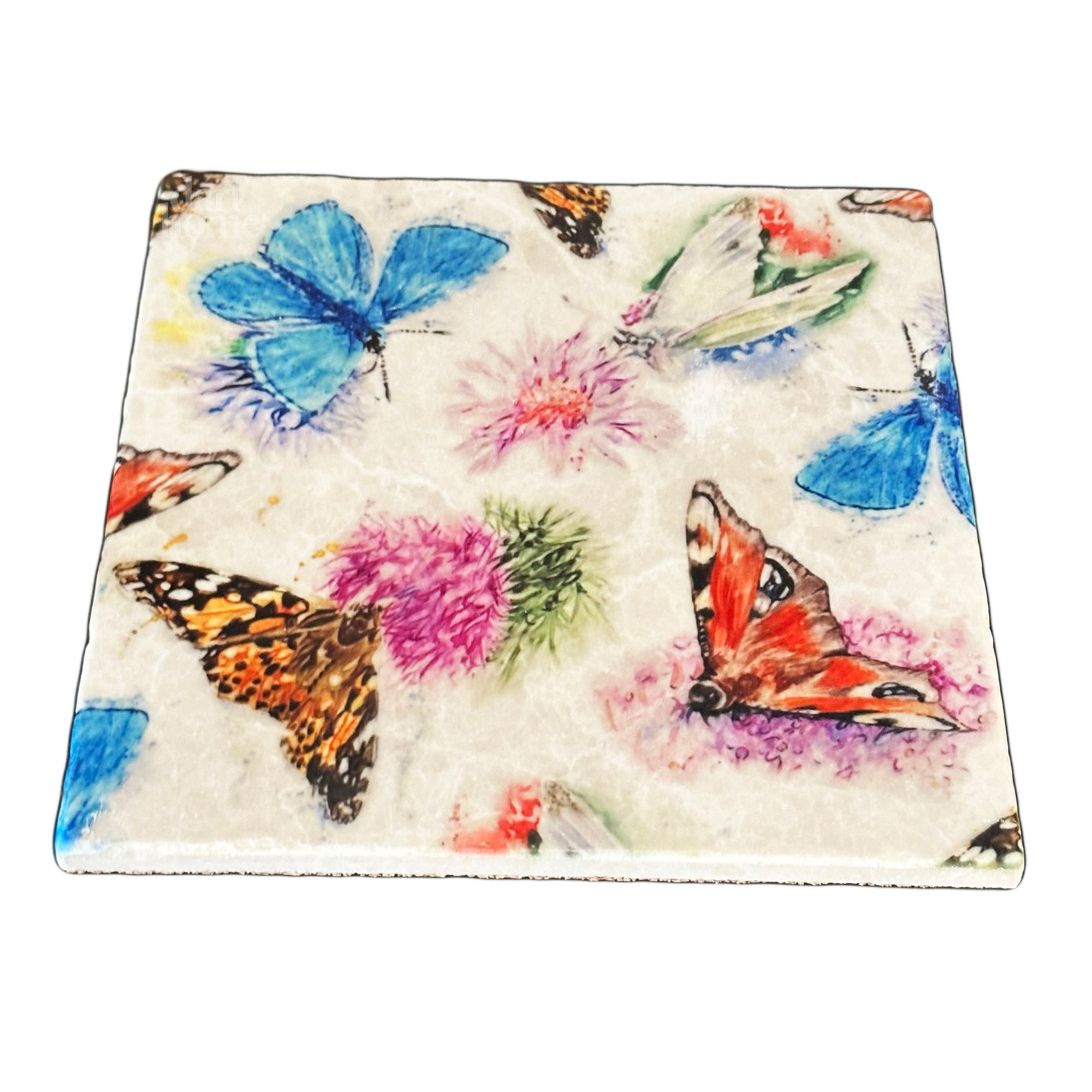 Marble Country Butterflies Trivet