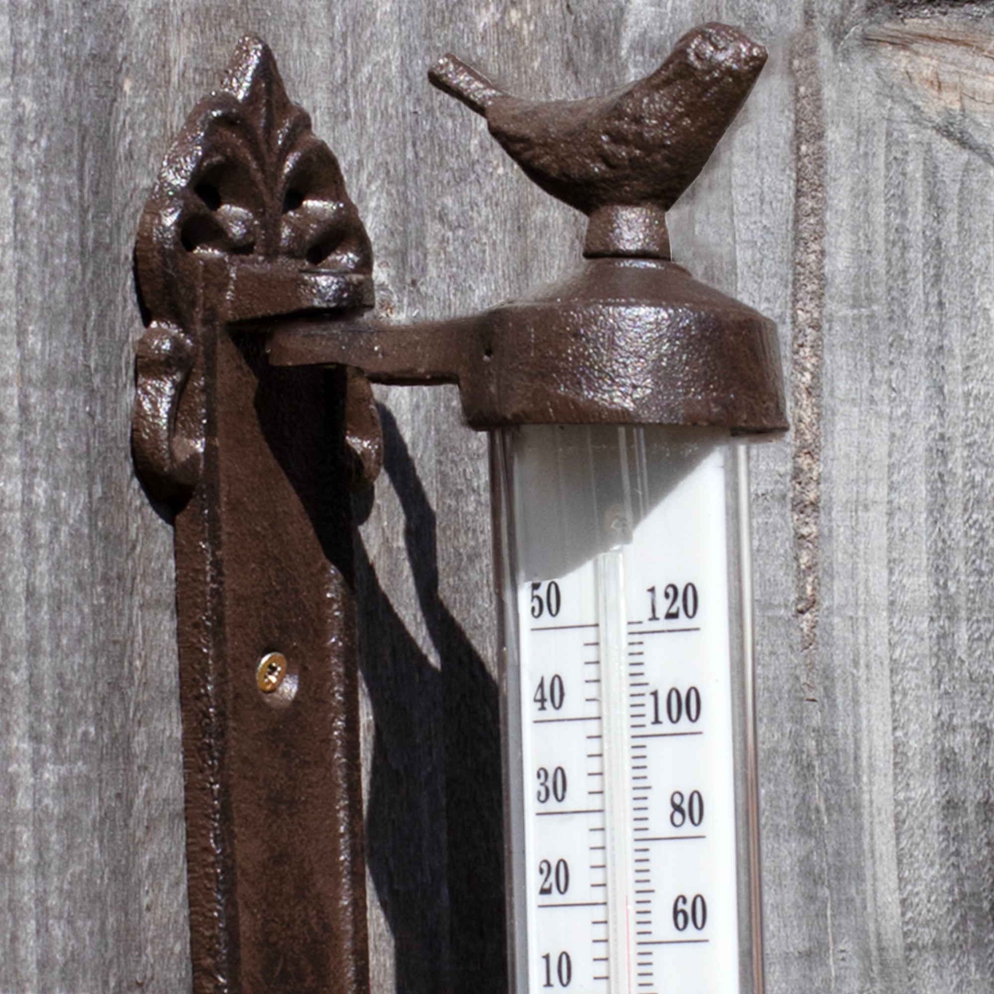 Cast Iron Bird Wall Thermometer