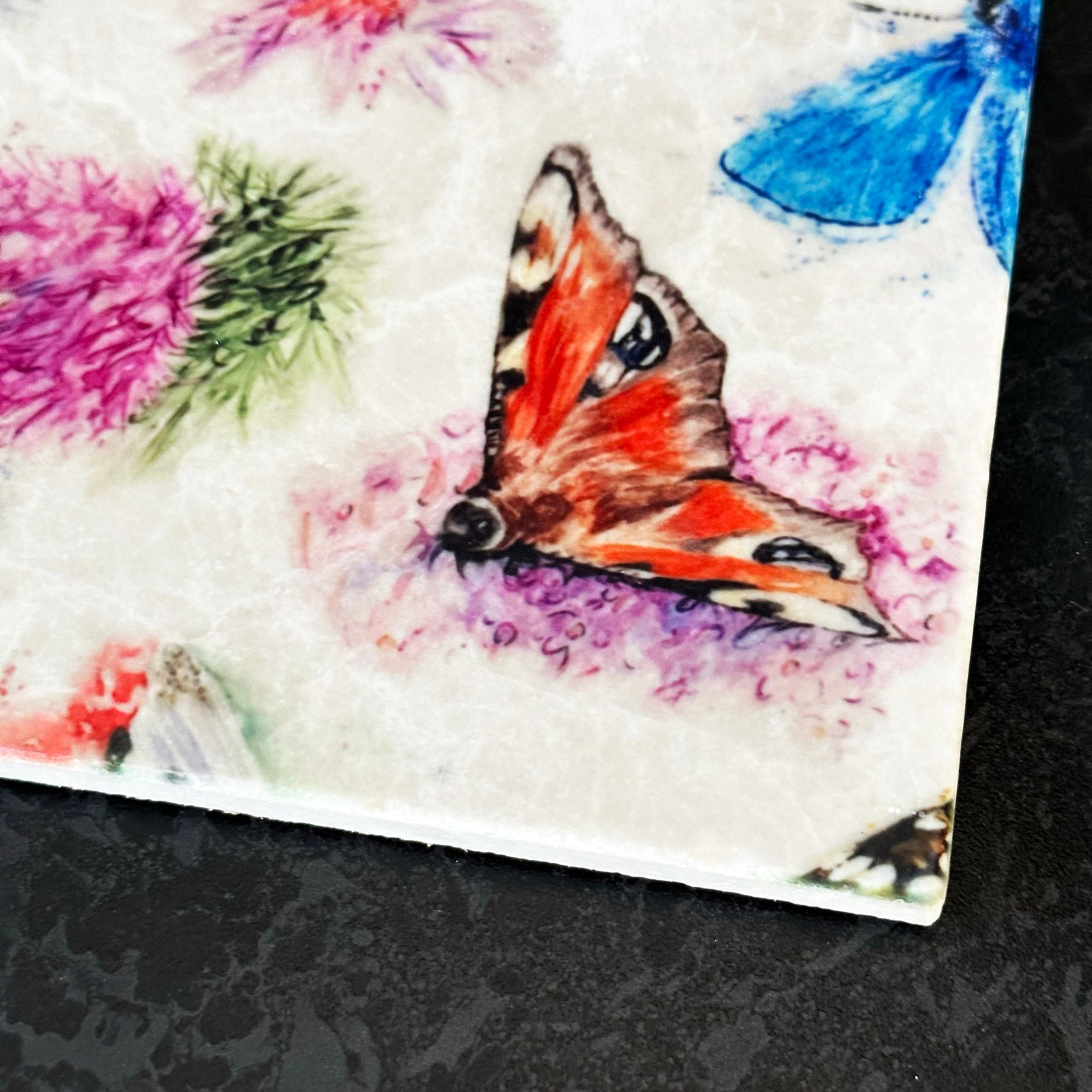 Marble Country Butterflies Trivet