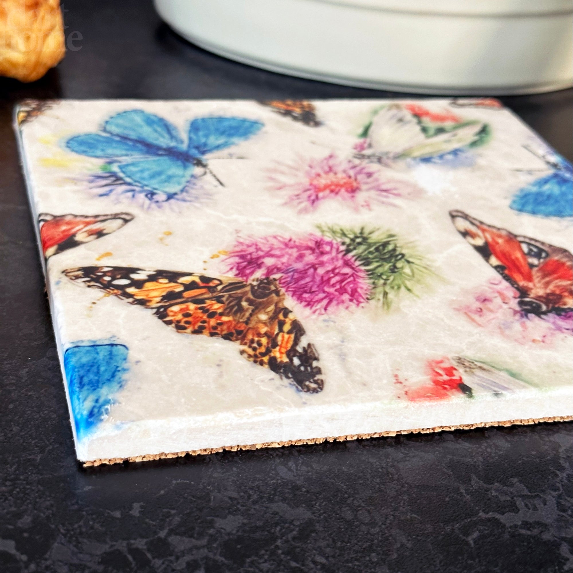 Marble Country Butterflies Trivet