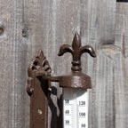 Cast Iron Fleur-de-Lis Wall Thermometer