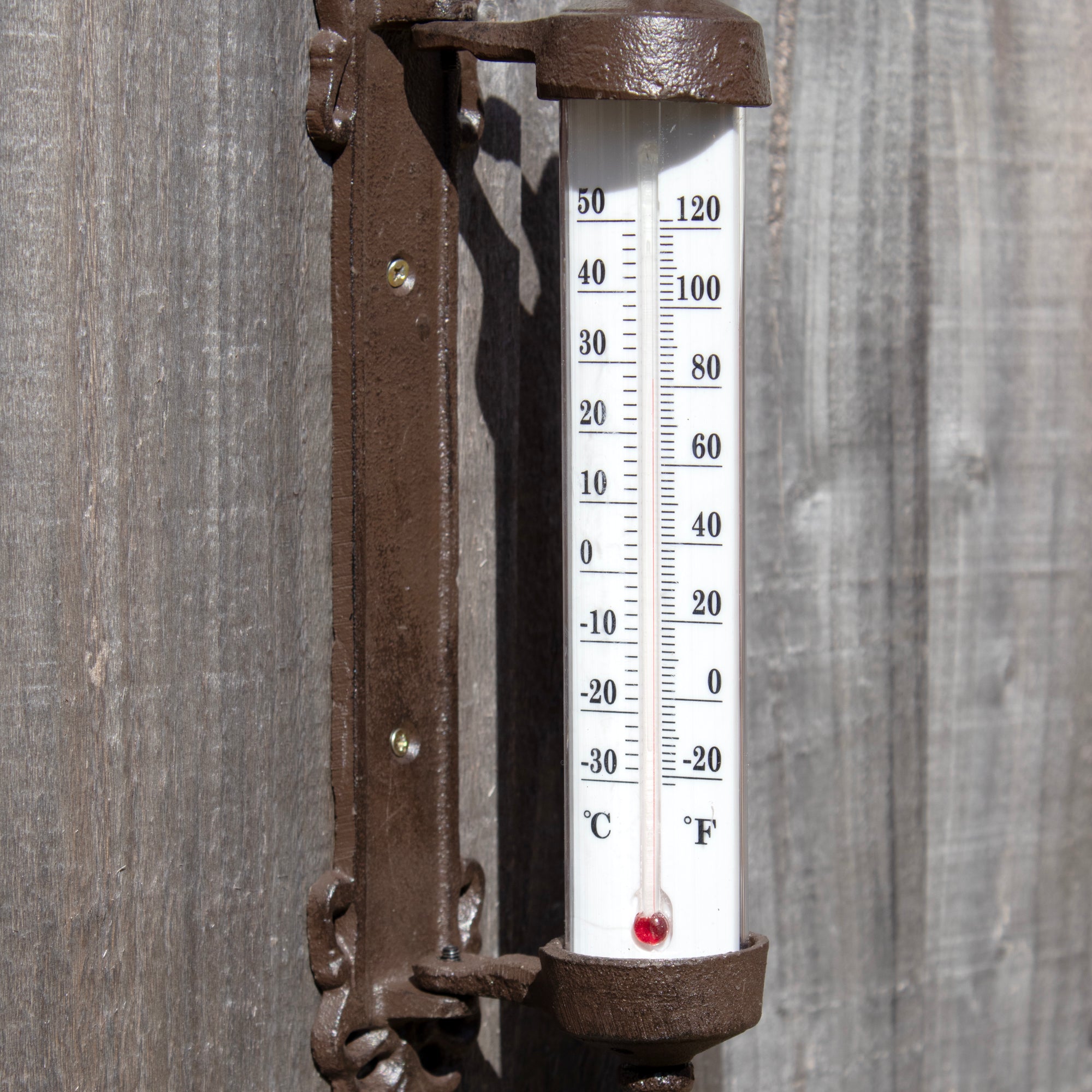 Cast Iron Fleur-de-Lis Wall Thermometer