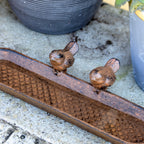 Long Rustic Cast Iron Bird Feeder Tray