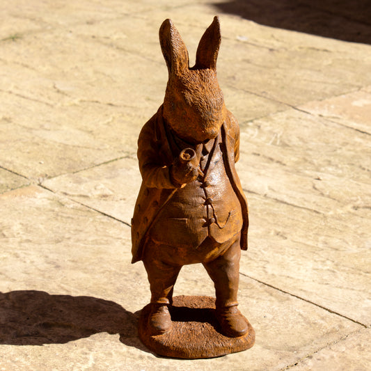 Rusty Mr Rabbit Sculpture