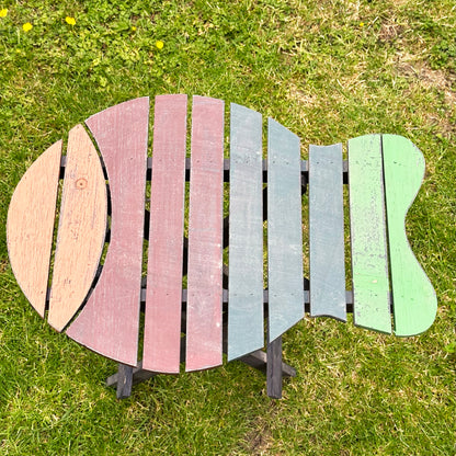 Rustic Wooden Folding Fish Table