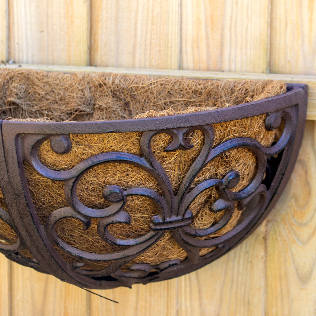 Scroll Cast Iron Hayrack Wall Planter