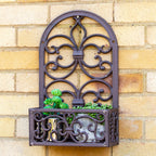 Cast Iron Scroll Round Window Frame Wall Planter