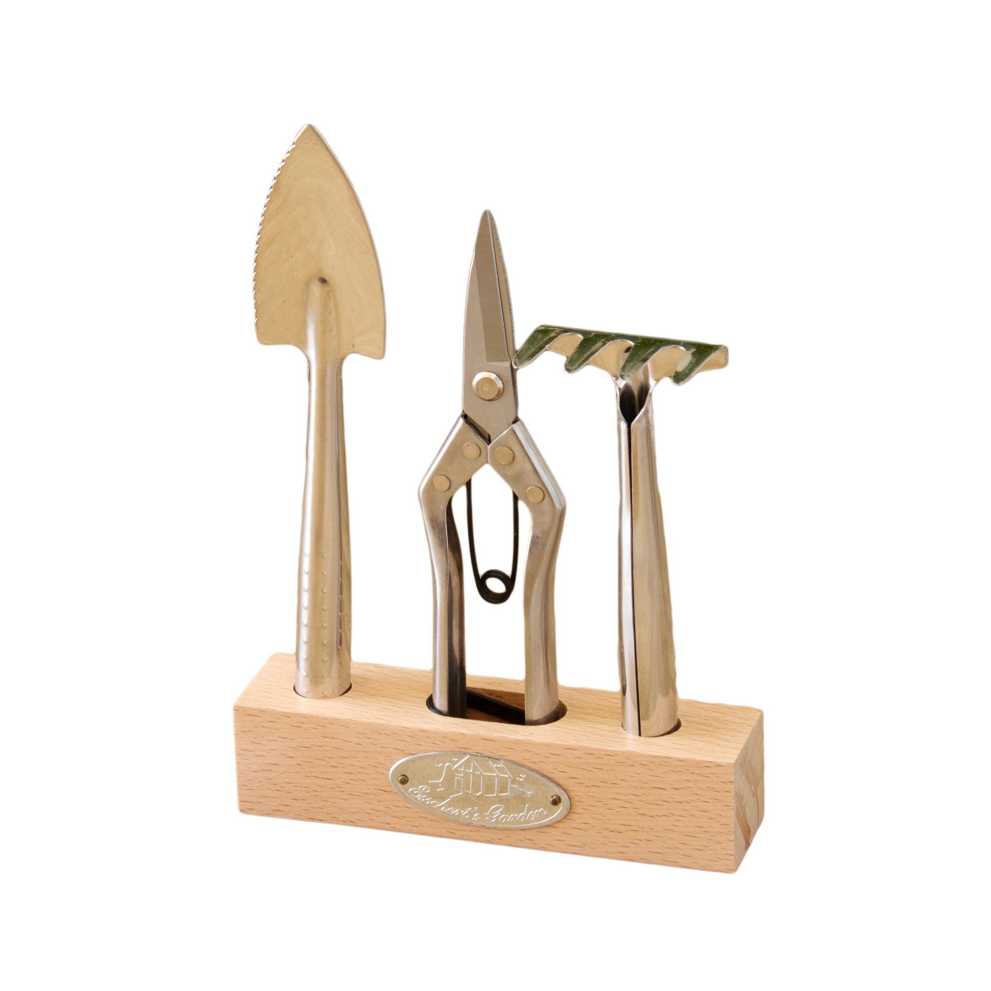 Indoor Garden Tools Set With Wooden Holder