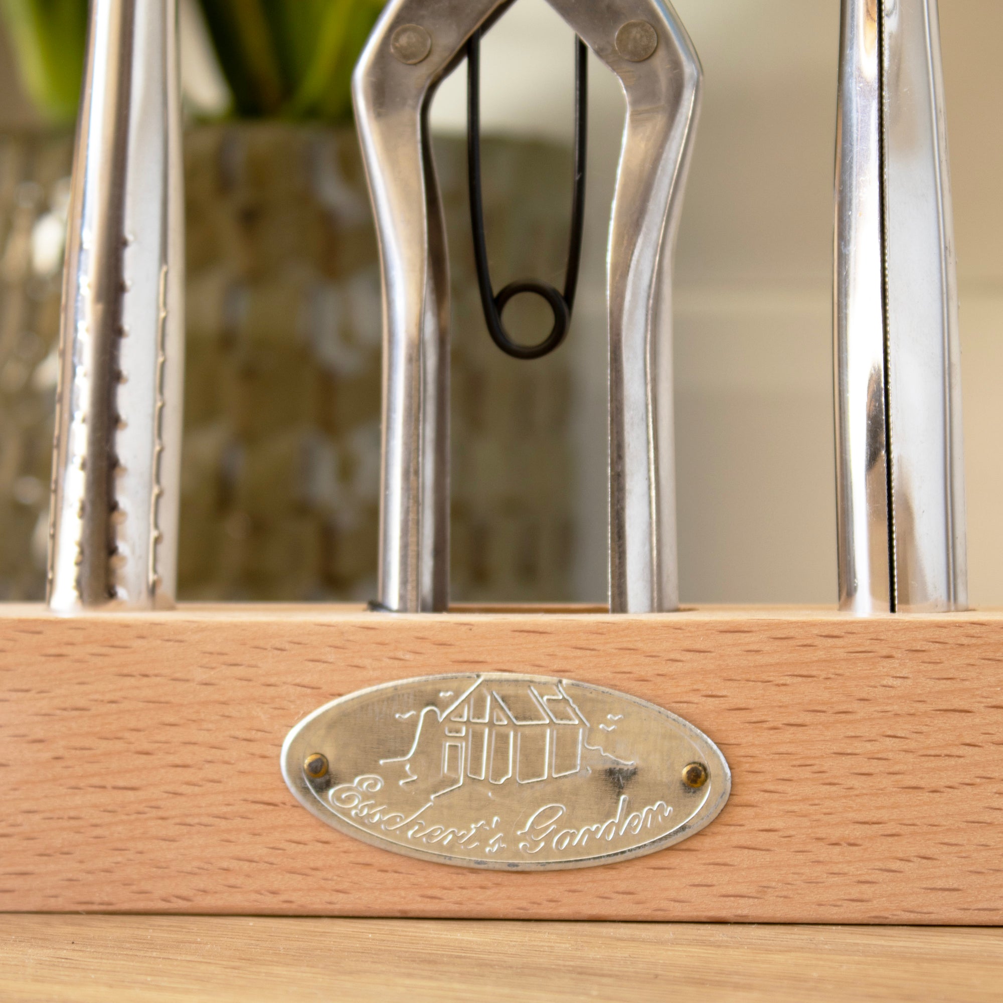 Indoor Garden Tools Set With Wooden Holder