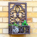 Cast Iron Scroll Rectangle Window Frame Wall Planter