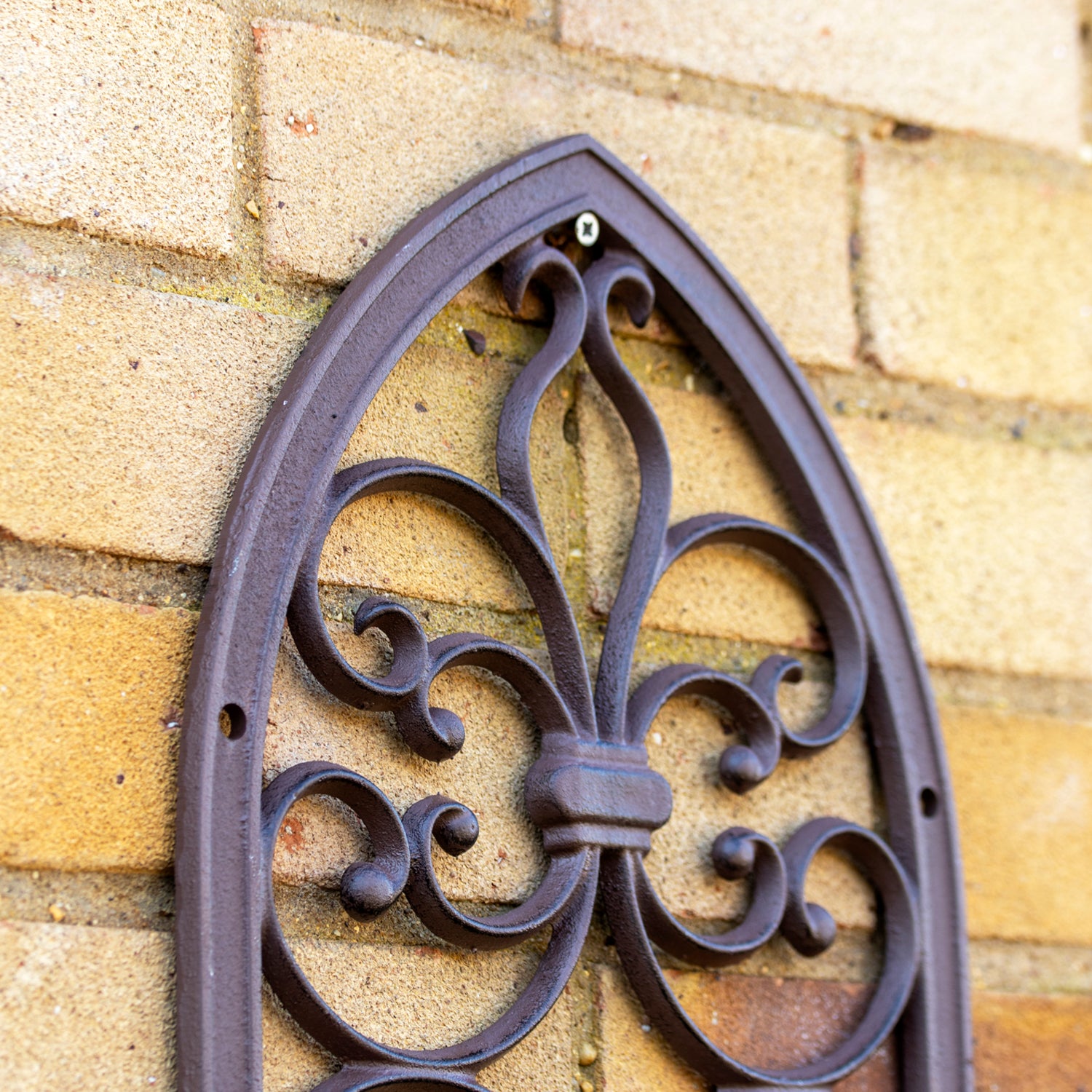 Cast Iron Scroll Arch Window Frame Wall Planter