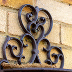 Cast Iron Hayrack Wall Planter With Scroll Back Plate