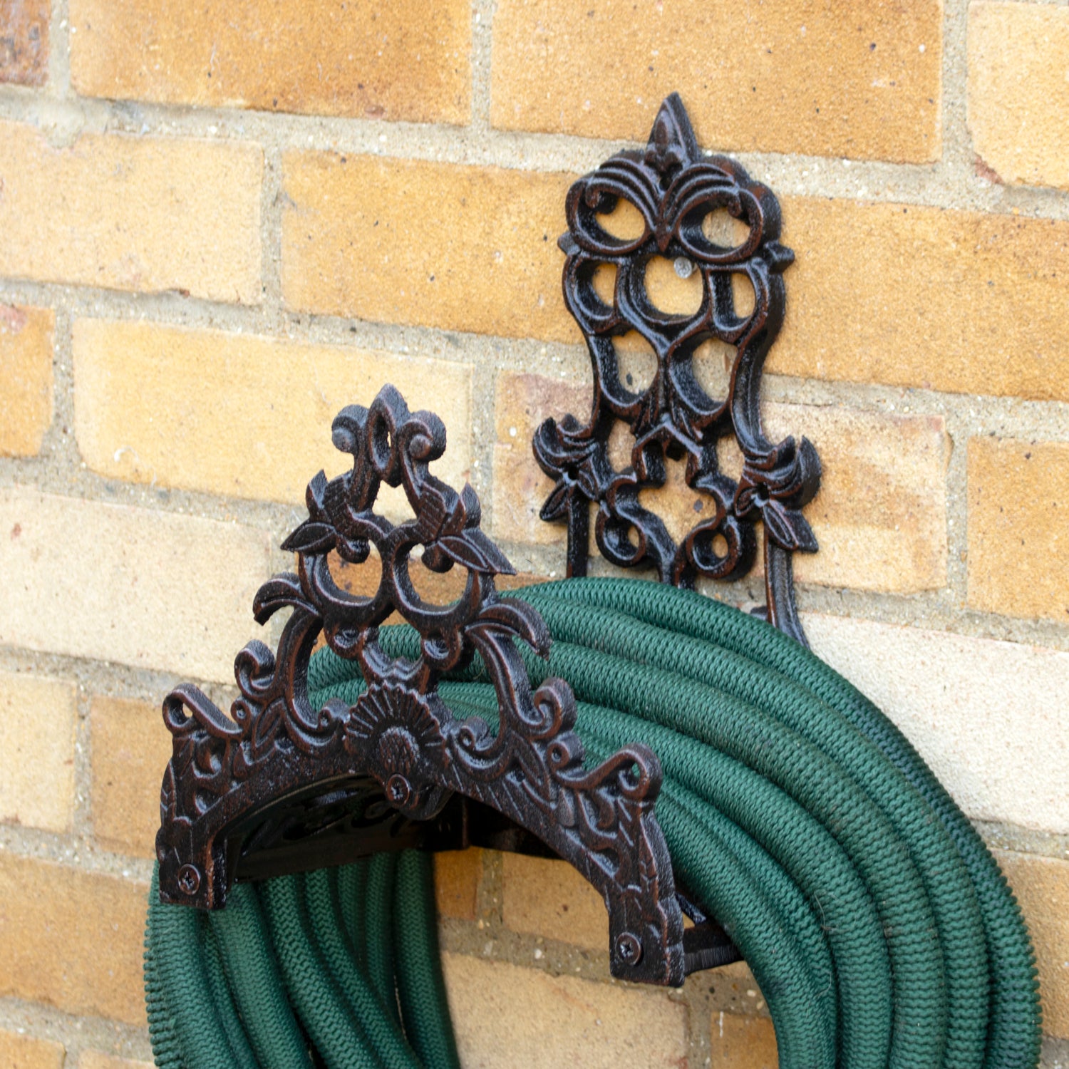 Ornate Scroll Cast Iron Hose Holder