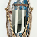 Rustikaler Paddelboot-Wandspiegel