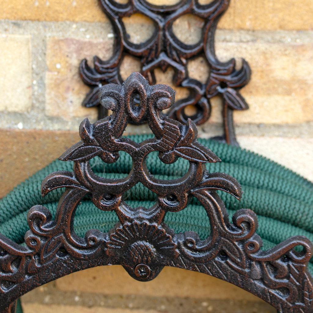 Ornate Scroll Cast Iron Hose Holder