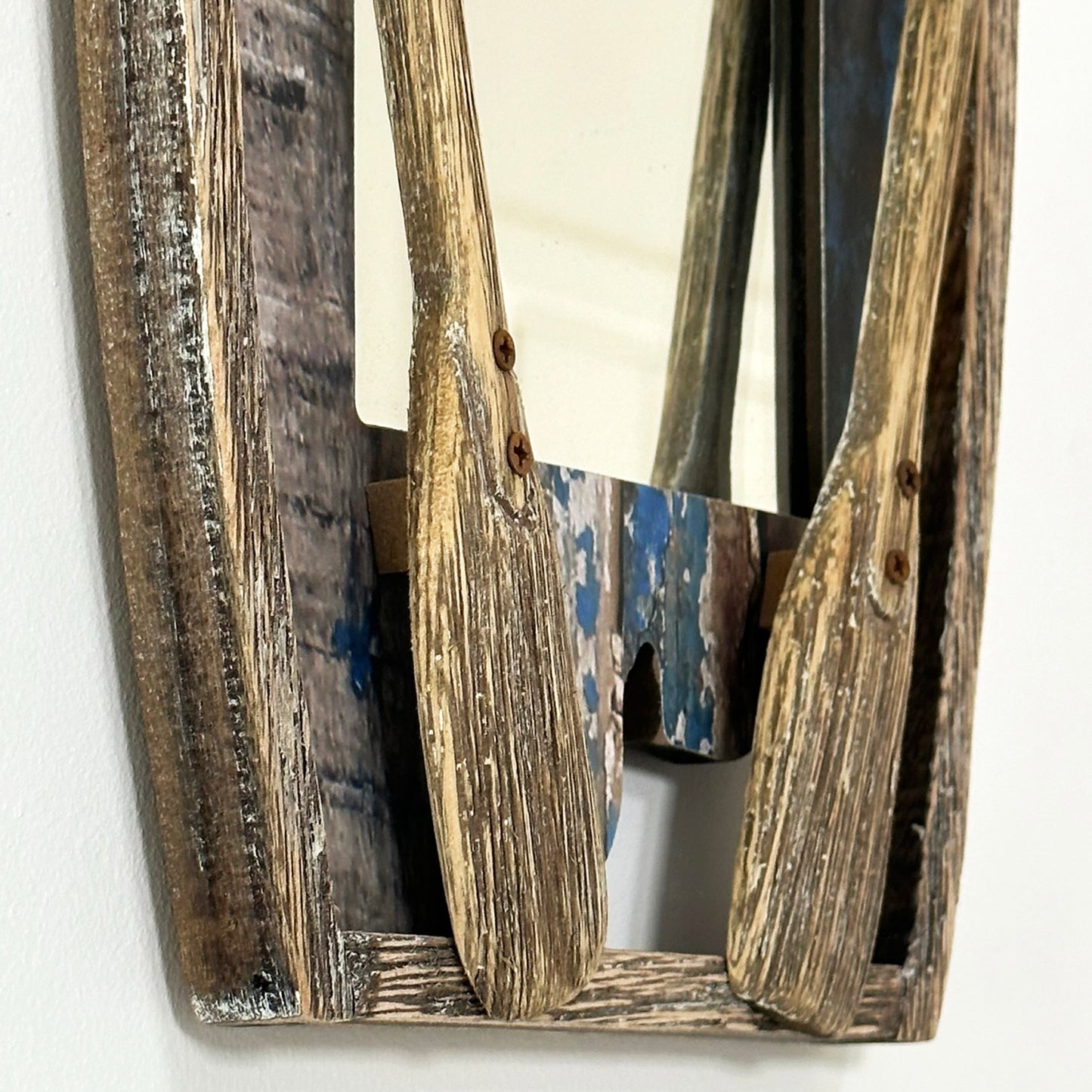 Rustic Paddle Boat Wall Mirror