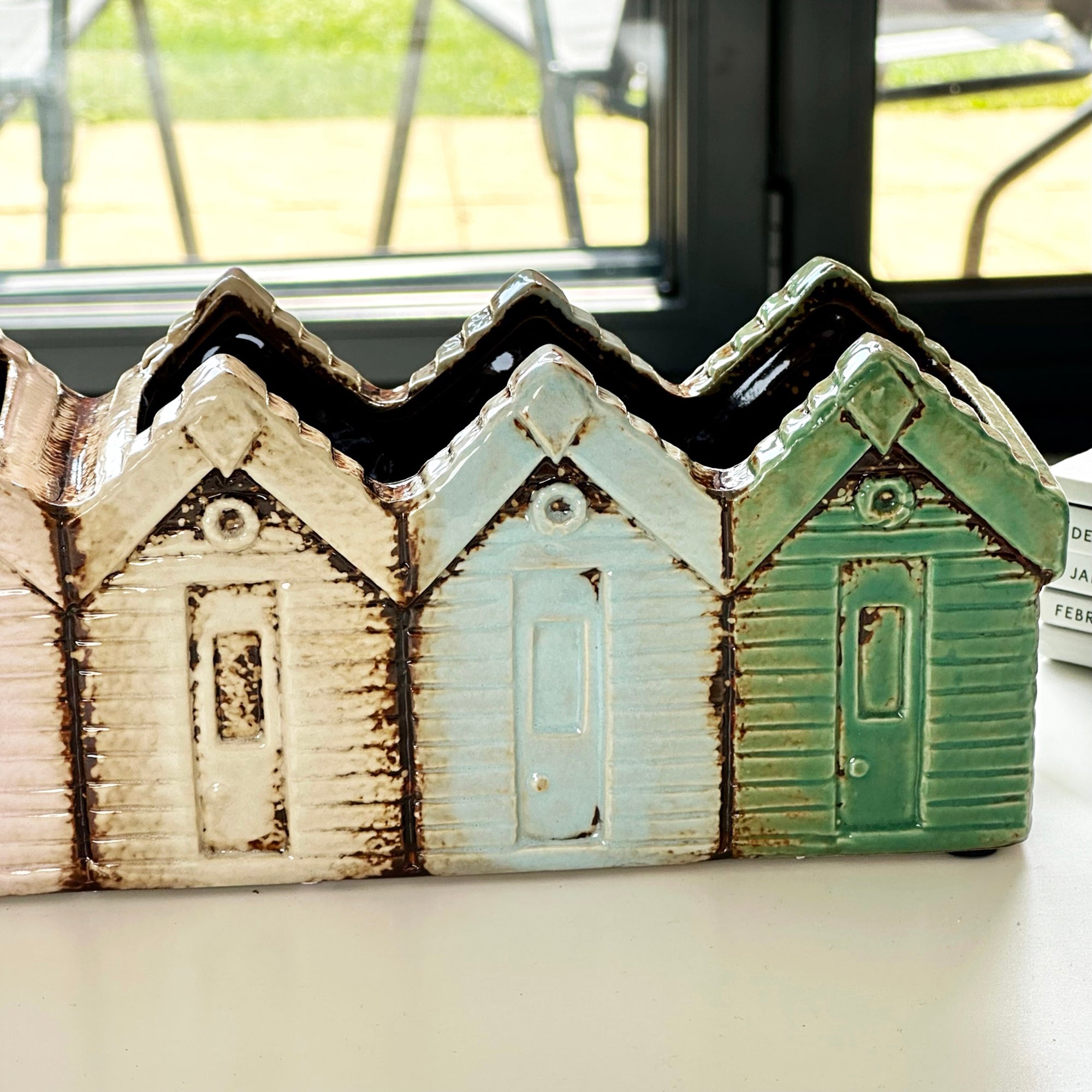 Large Ceramic Beach Hut Planter