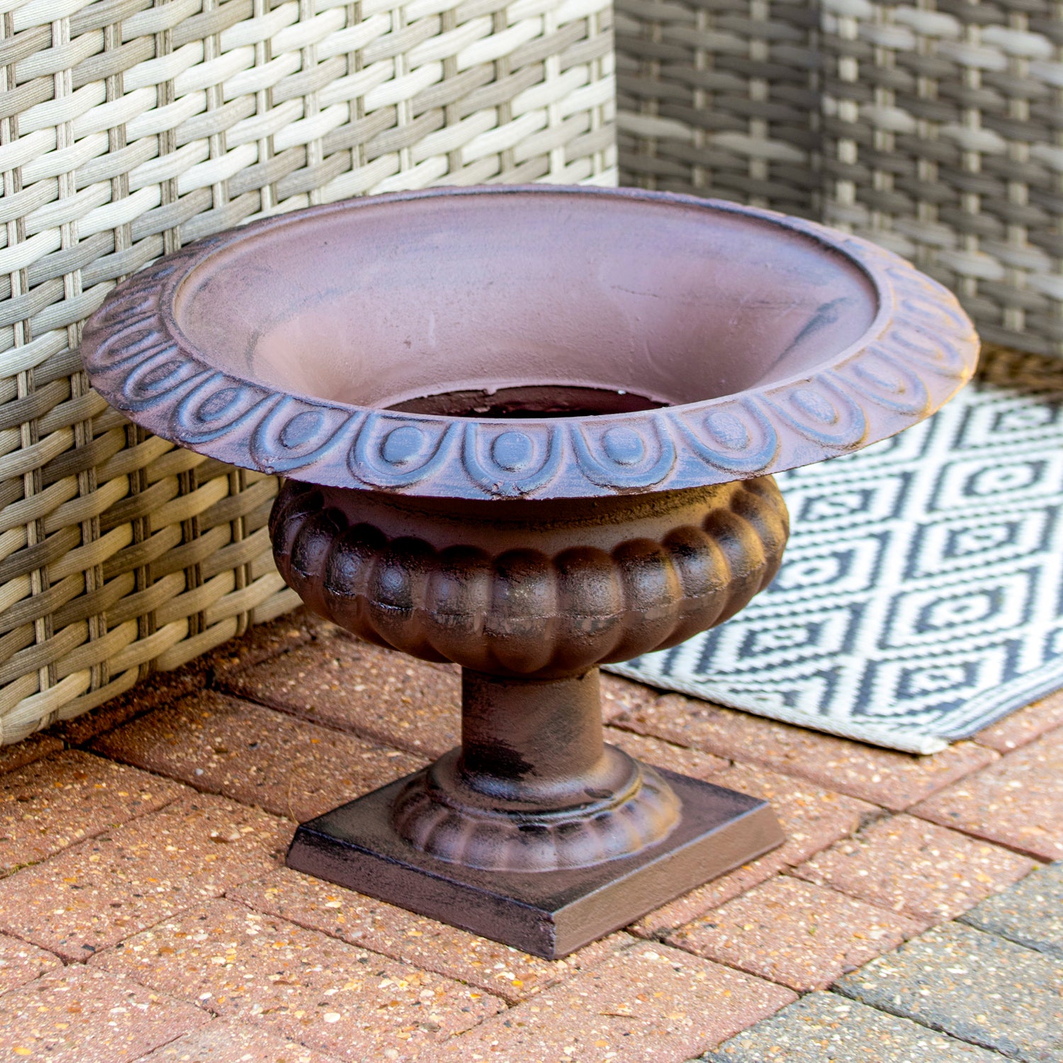 Cast Iron Wide French Urn Planter