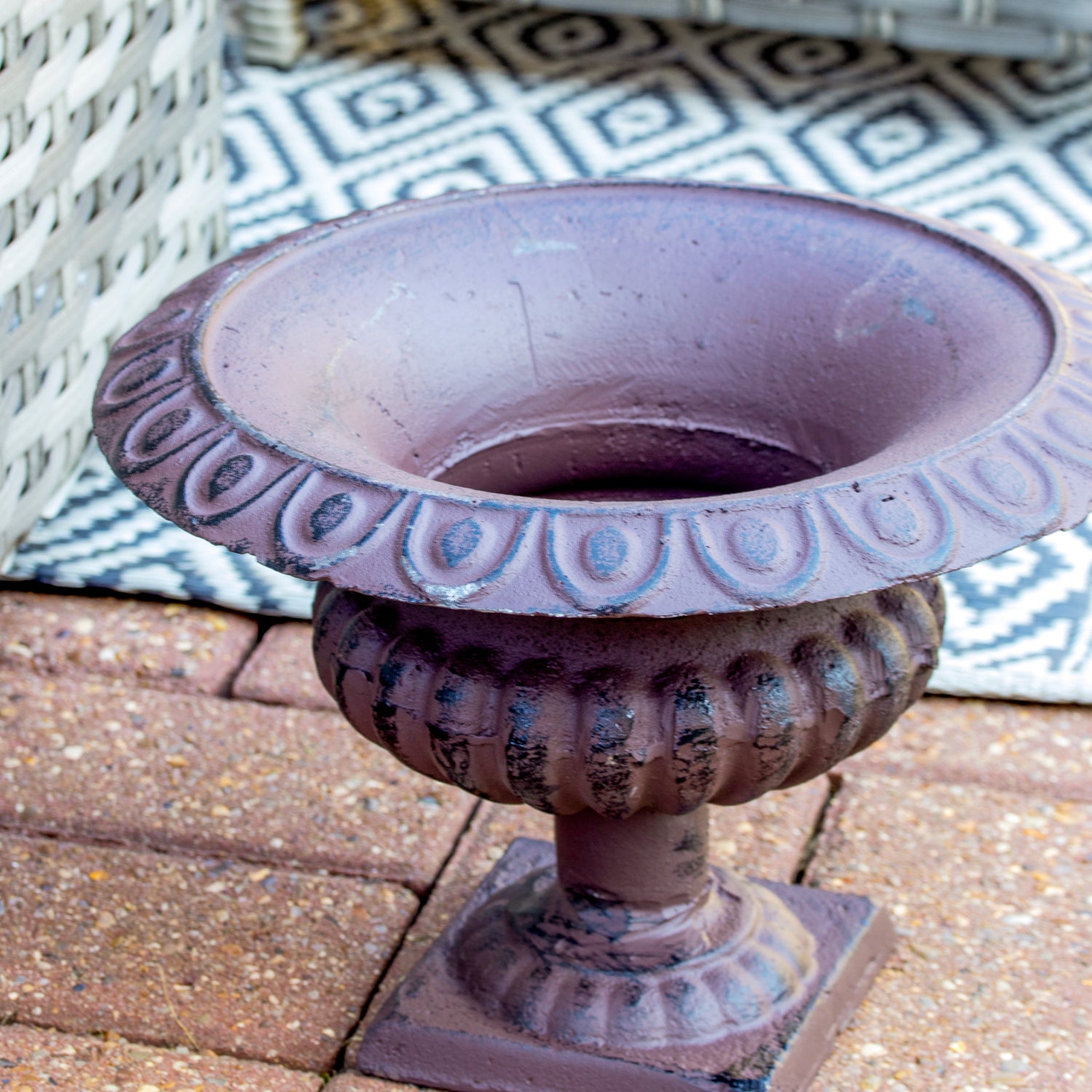 Cast Iron Wide French Urn Planter
