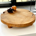 Teak Root Mushroom Serving Board With Feet