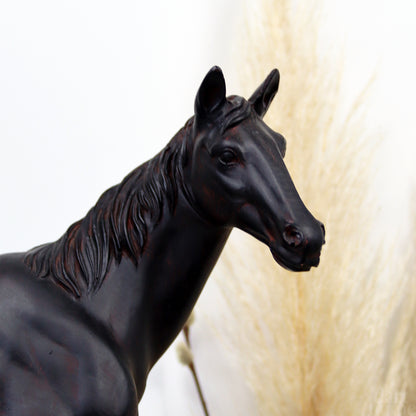 Matt Black Horse Ornament